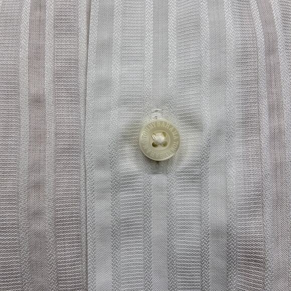 Tommy Bahama Dress Shirt Men 15.5 / 34-35 White Striped Long Sleeve - Picture 6 of 14